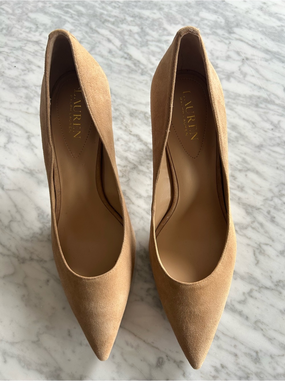 Lauren Ralph Lauren Suede Whitney Pumps - Camel/Tan (Size 9.5)